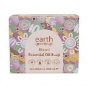 Essential Oil Soap | Blessed | Geranium + Pink Clay Essential Oil Soap | Blessed | Geranium + Pink Clay